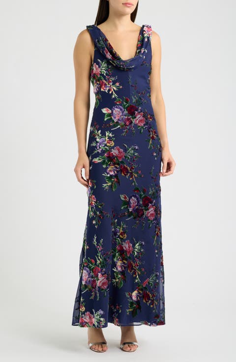 Khloe Floral Burnout Maxi Dress