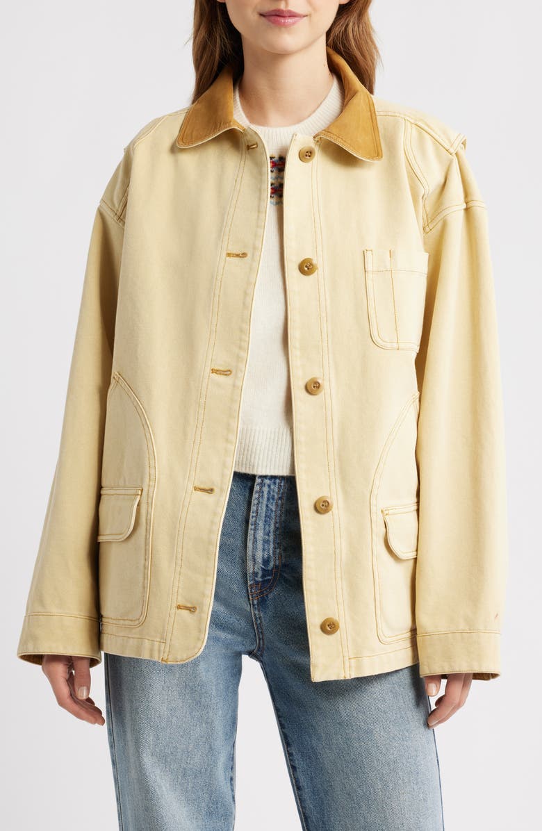DÔEN Pascual Barn Jacket, Main, color, Straw