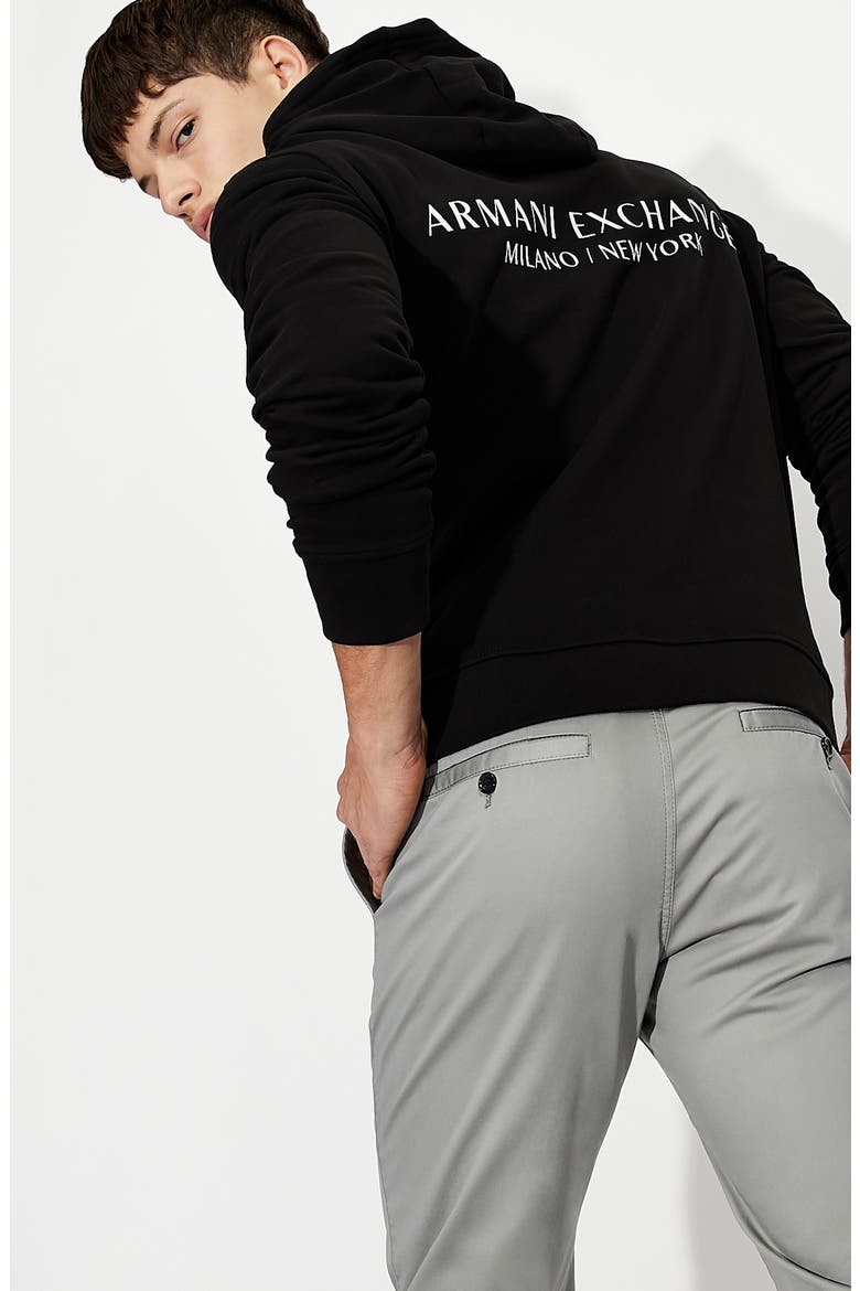 Milano New York Graphic Cotton Hoodie, Alternate, color, SOLID BLACK