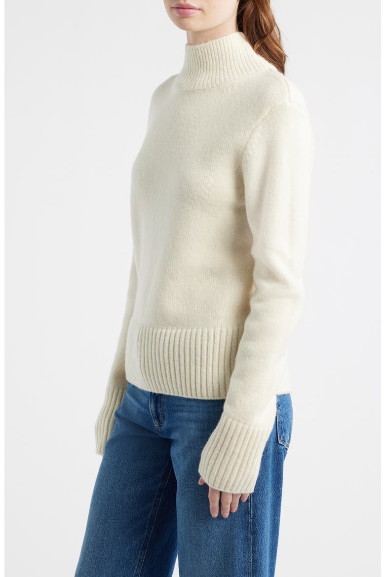 Skye Merino Wool Turtleneck Sweater, Alternate, color, CREAM