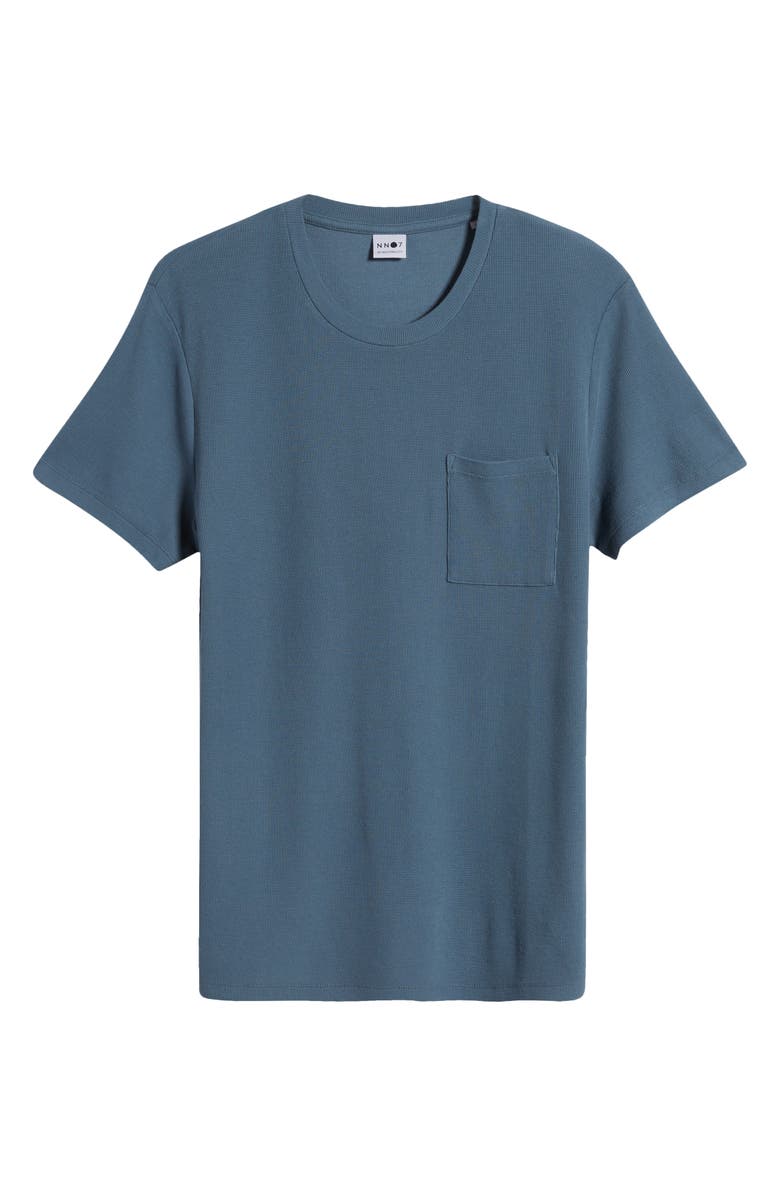 NN07 Clive Waffle Knit Tee, Alternate, color, Swedish Blue