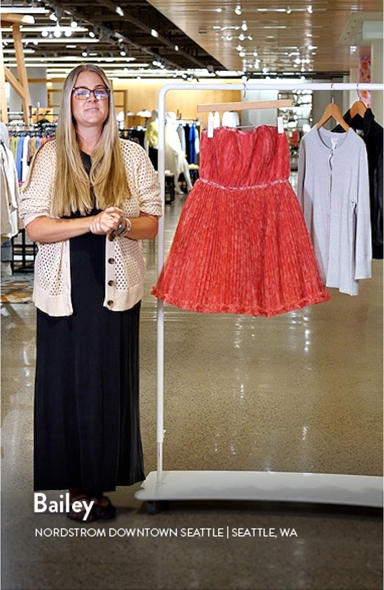 Pleated Strapless Minidress, sales video thumbnail