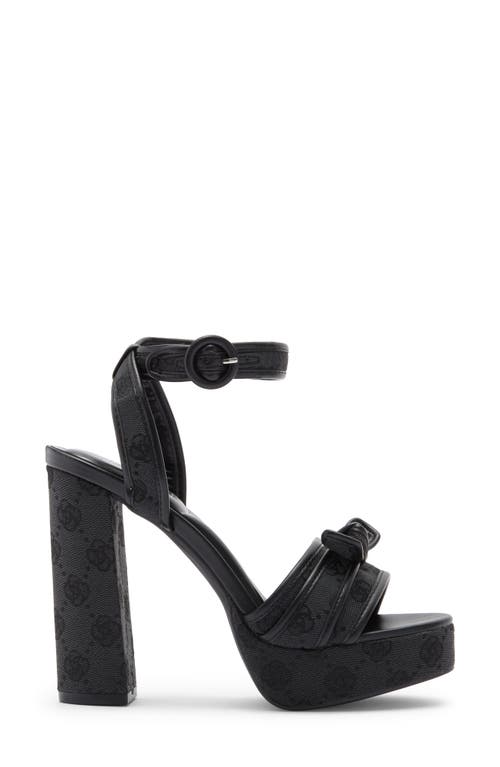 Wild Diva Lounge Fay Ankle Strap Platform Sandal In Black