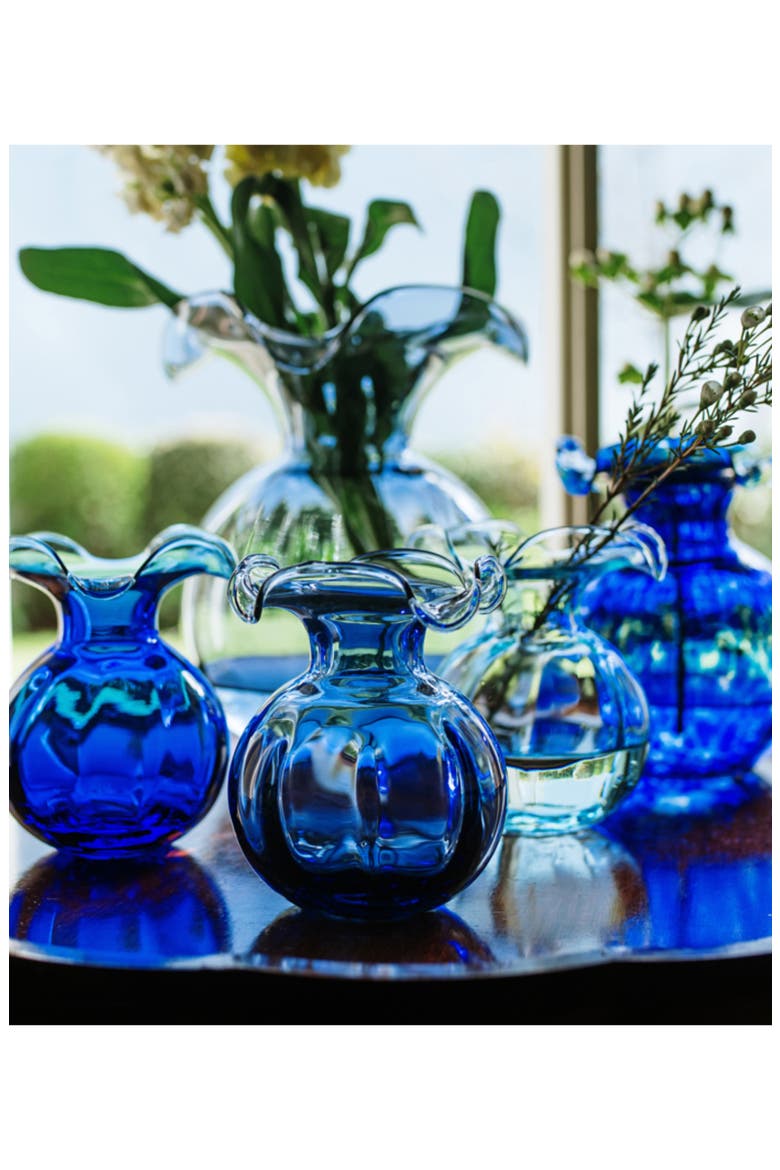 Hibiscus Glass Indigo Bud Vase, Alternate, color, DARK PURPLE