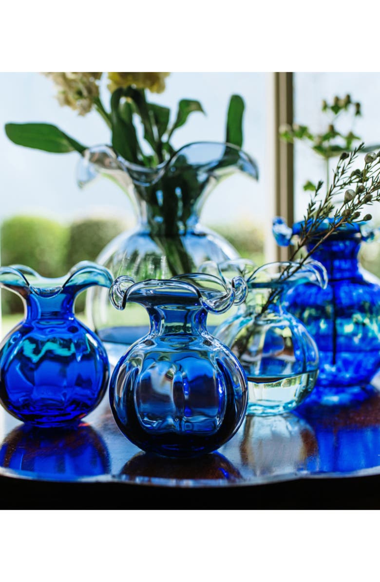 VIETRI Hibiscus Glass Indigo Bud Vase, Alternate, color, Dark Purple