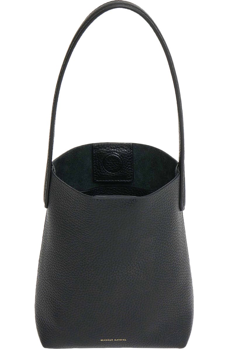 Mansur Gavriel Mini Everyday Cabas Leather Hobo Bag, Alternate, color, Black