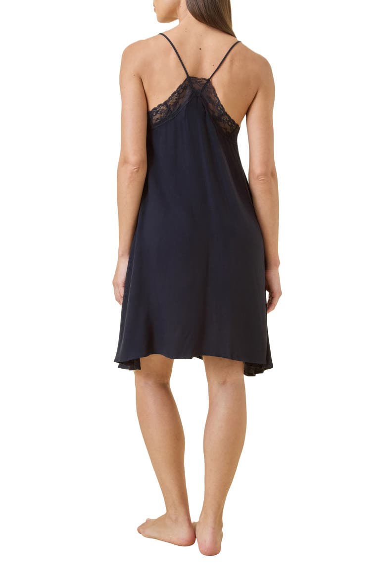 Talia Lace Lenzing™ EcoVero™ Viscose Nightgown, Alternate, color, BLACK