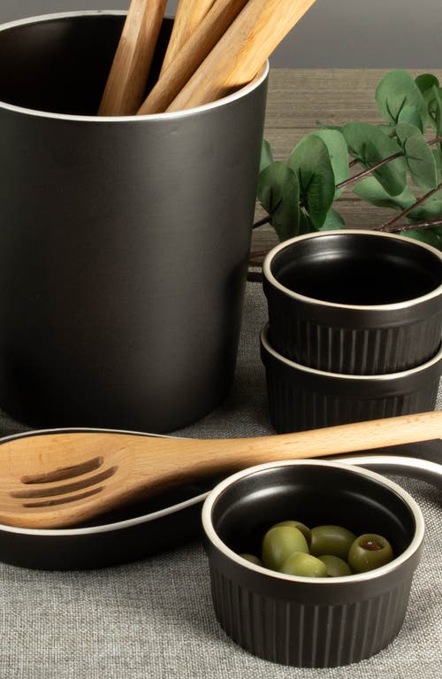 Bia Cordon Bleu 6-piece Ceramic Counter Top Set In Black