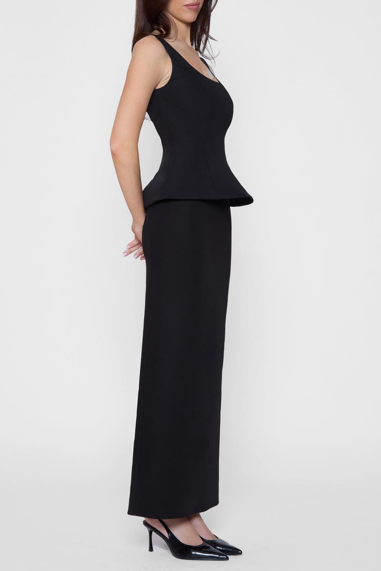 Classic Column Maxi Skirt, Alternate, color, Black