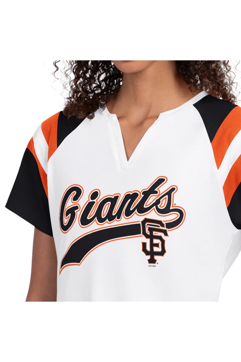 Women's Starter  White San Francisco Giants Game On Notch Neck Raglan T-Shirt, Alternate, color, White