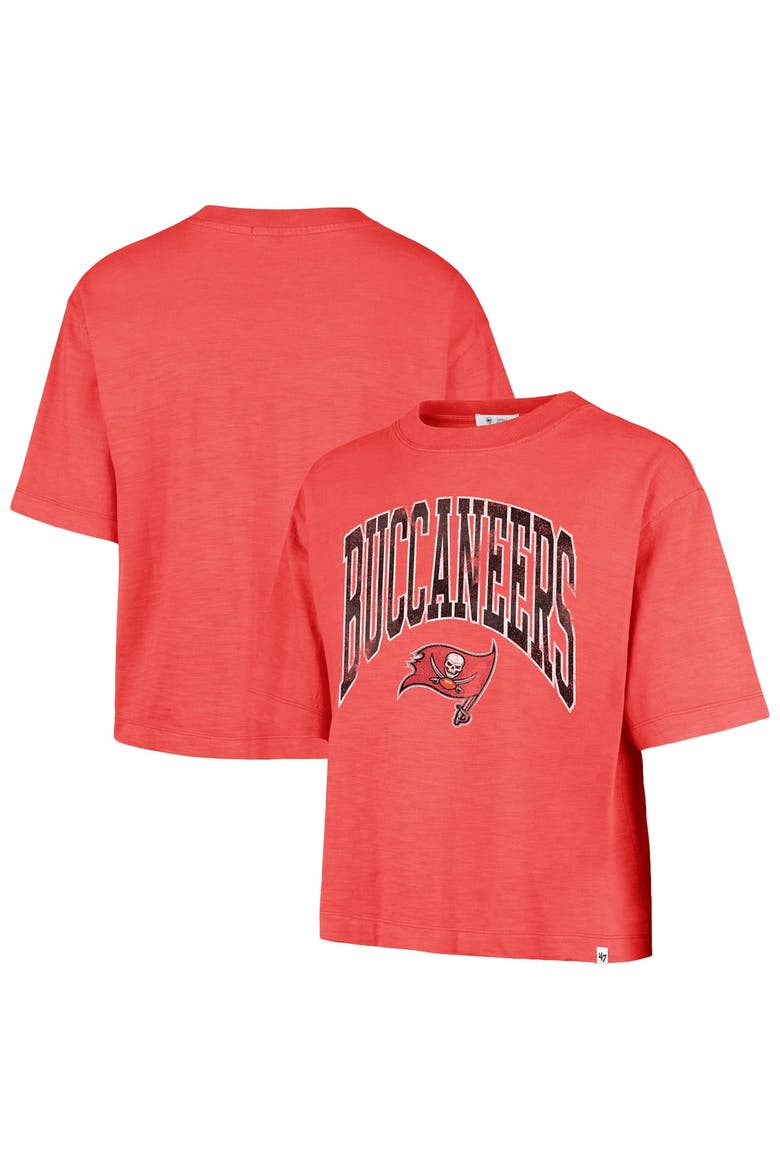 Women's '47  Red Tampa Bay Buccaneers Cropped Mindi Slub T-Shirt, Main, color, Red