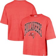 '47 Women's '47 Red Tampa Bay Buccaneers Cropped Mindi Slub T-Shirt