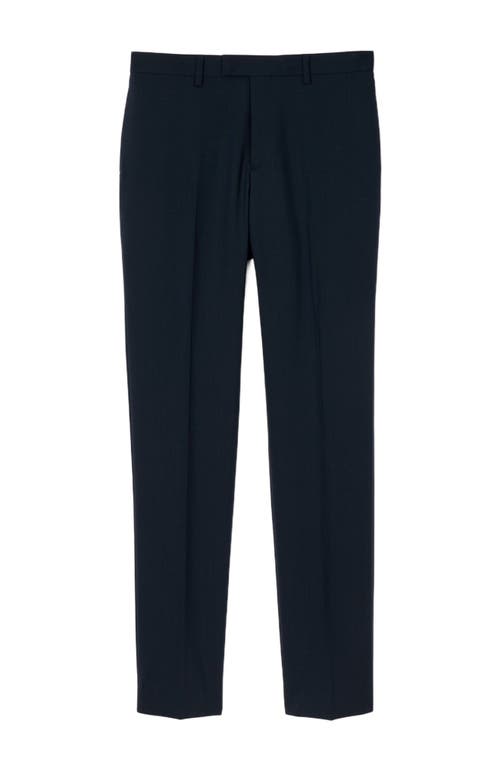 Sandro Wide Leg Wool Blend Suit Trousers In Midnight Blue