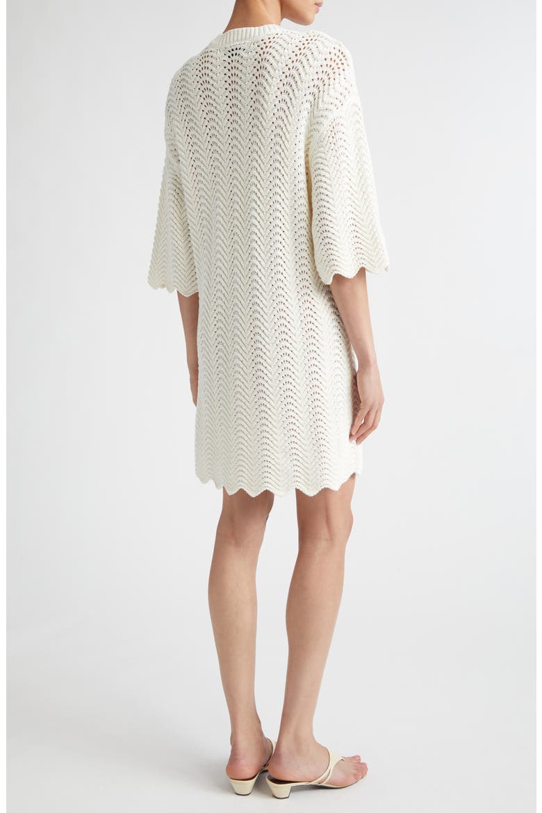 WAFA Ottoman Pointelle Sweater Dress, Alternate, color, IVORY