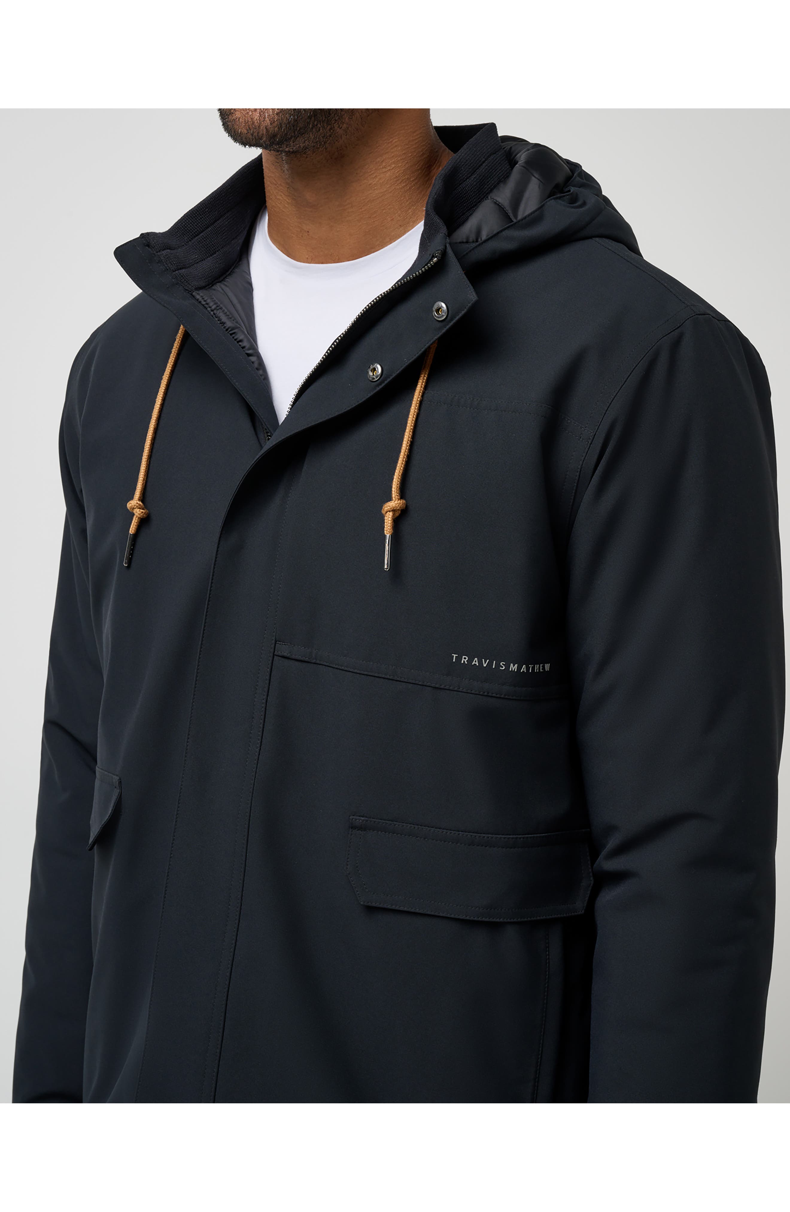 travisMathew フード付き　パーカー　ネイビー Mountain Pass Waterproof Jacket (Men) | Nordstrom