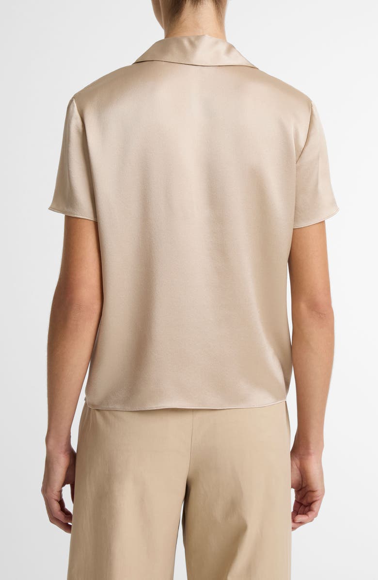 Vince Silk Satin Polo, Alternate, color, Pumice Stone