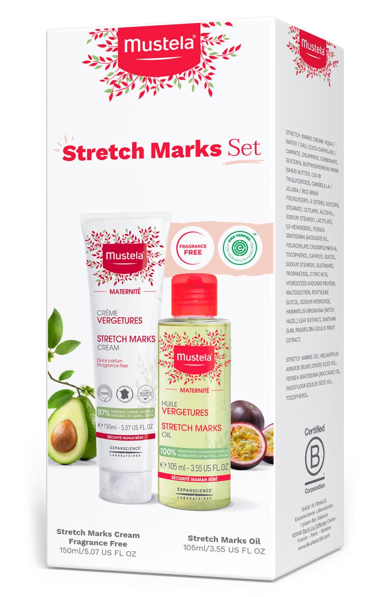 Mustela<sup>®</sup> Stretch Marks Cream & Stretch Marks Oil Duo, Alternate, color, White