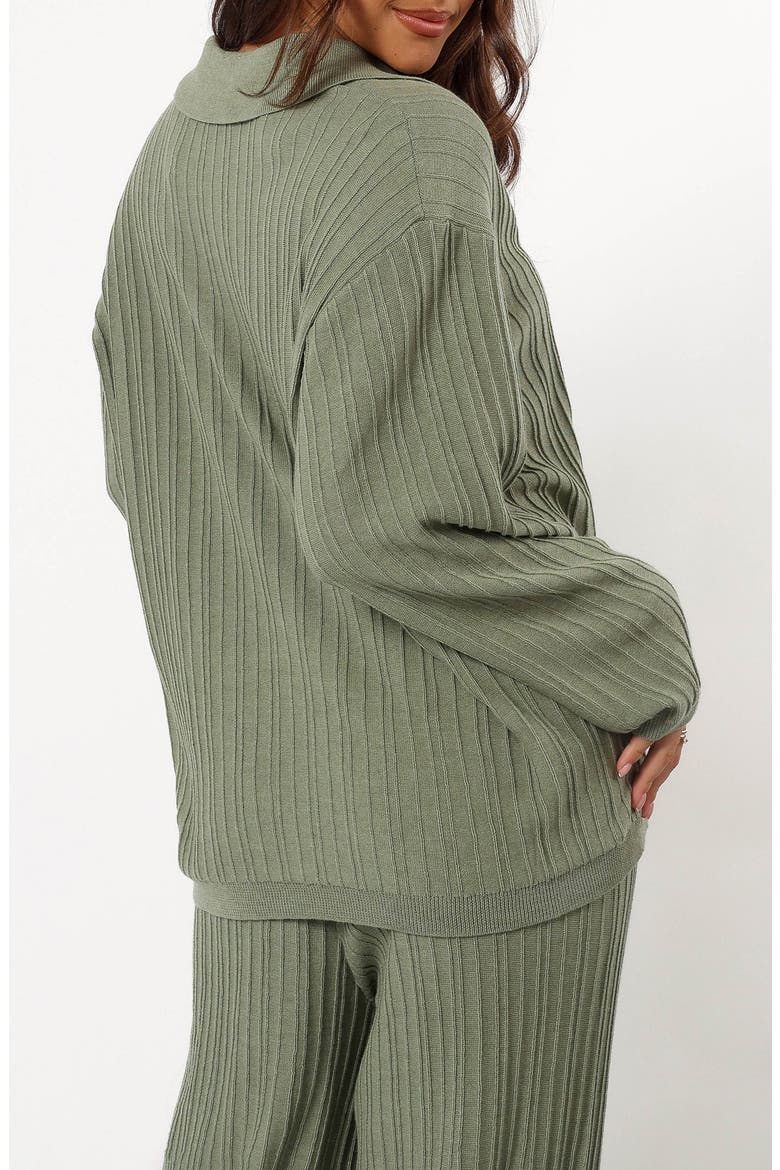 Sonole Johnny Collar Sweater, Alternate, color, KHAKI