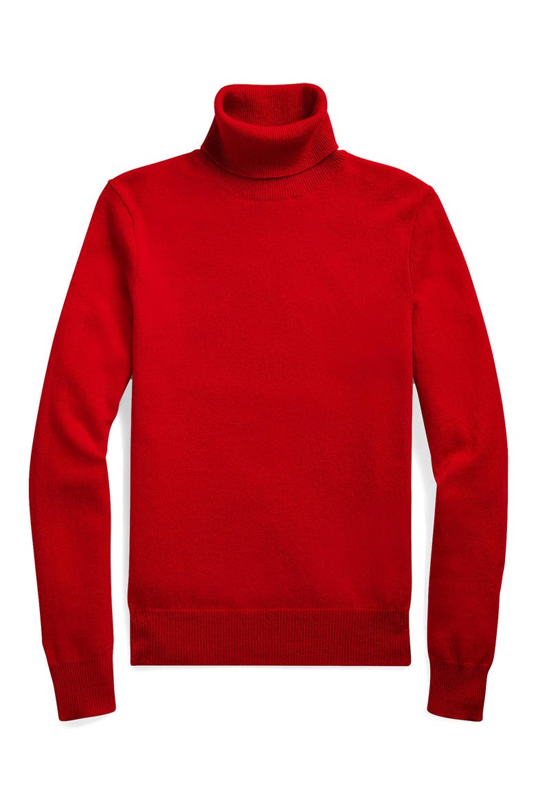 Cashmere Turtleneck Sweater, Alternate, color, MARTIN RED