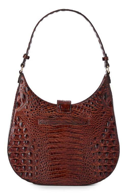 Brahmin Fallon Melbourne Medium Leather Shoulder Bag In Pecan