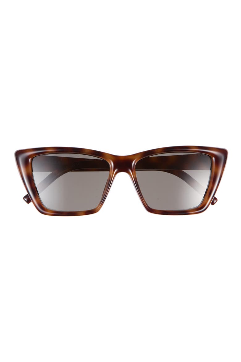 SL 276 Mica Plump 53mm Cat Eye Sunglasses, Main, color, HAVANA