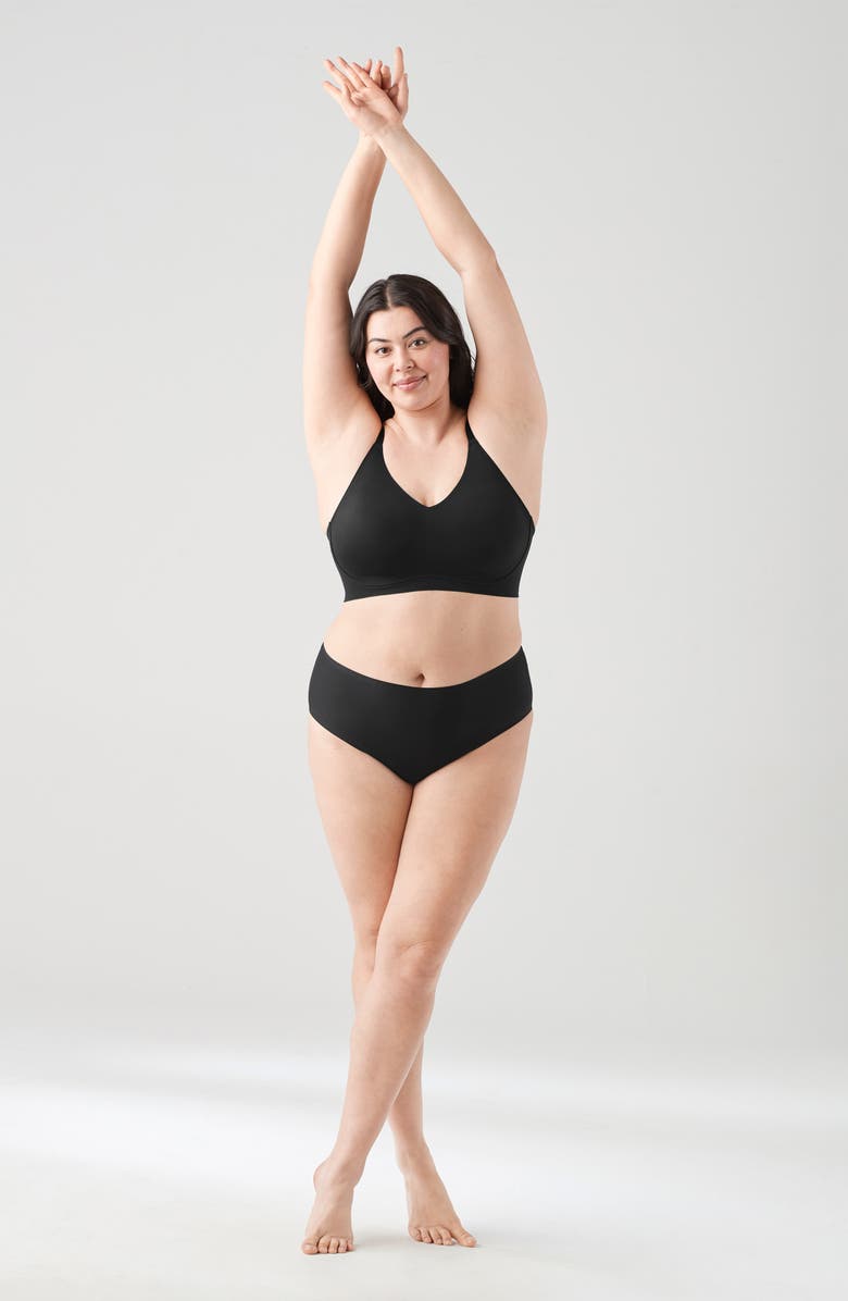 True & Co True Body Triangle Adjustable Strap Full Cup Soft Form Band Bra, Alternate, color,