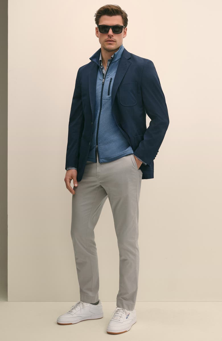 Brooks Brothers Performance Series Navy Stretch Cotton Blend Blazer Jacket, Alternate, color, 