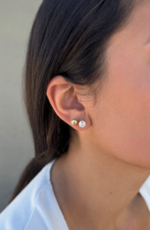 Adornia 14k Plated 5mm Pearl Stud Earring Set In Gold