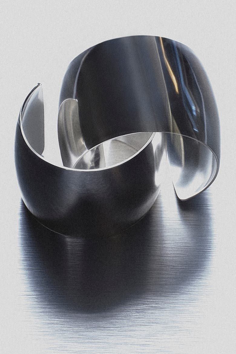 Wide Cuff, Alternate, color, SILVER