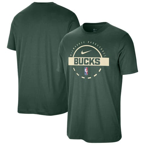 Men's Nike  Hunter Green Milwaukee Bucks Authentic Practice T-Shirt