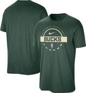 Nike Men's Nike  Hunter Green Milwaukee Bucks Authentic Practice T-Shirt