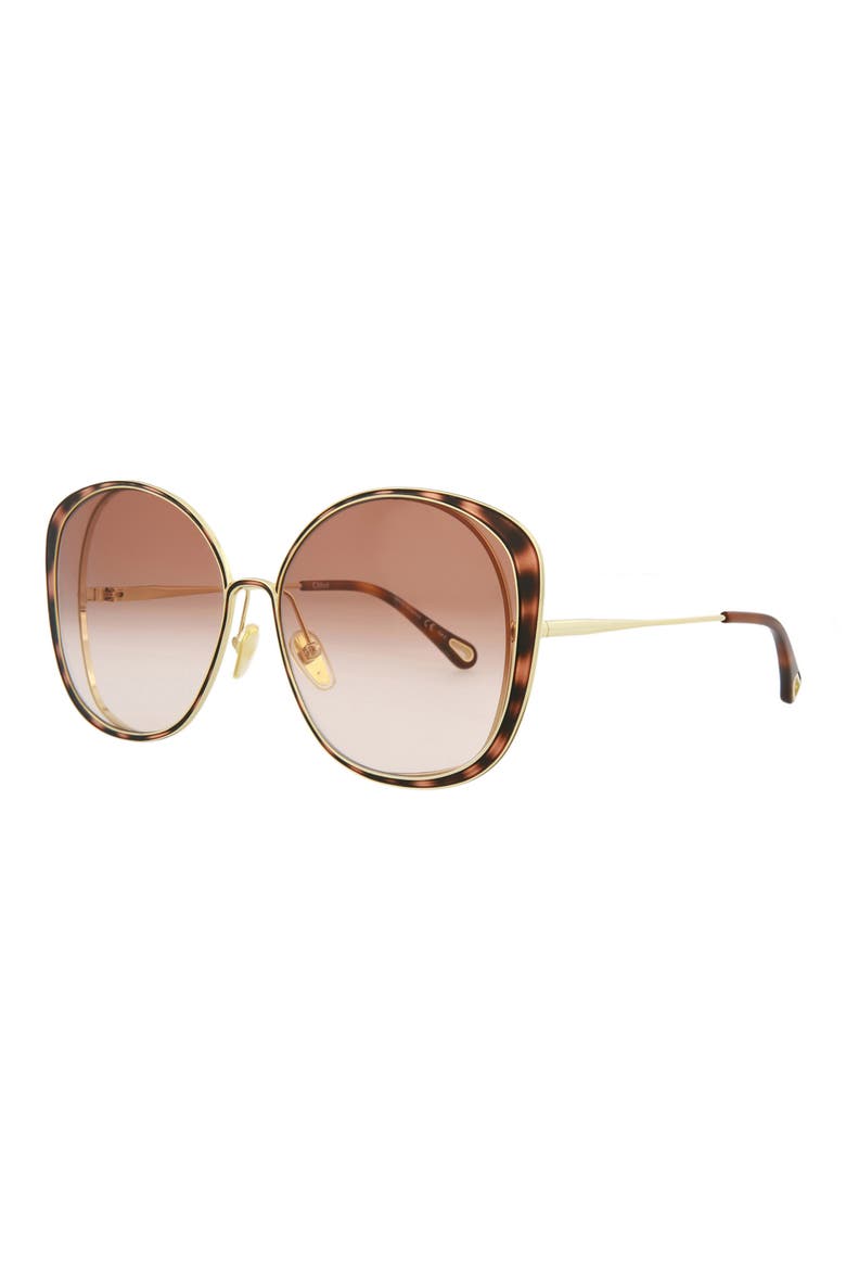 Novelty 63mm Oversize Round Sunglasses, Alternate, color, GOLD GOLD ORANGE