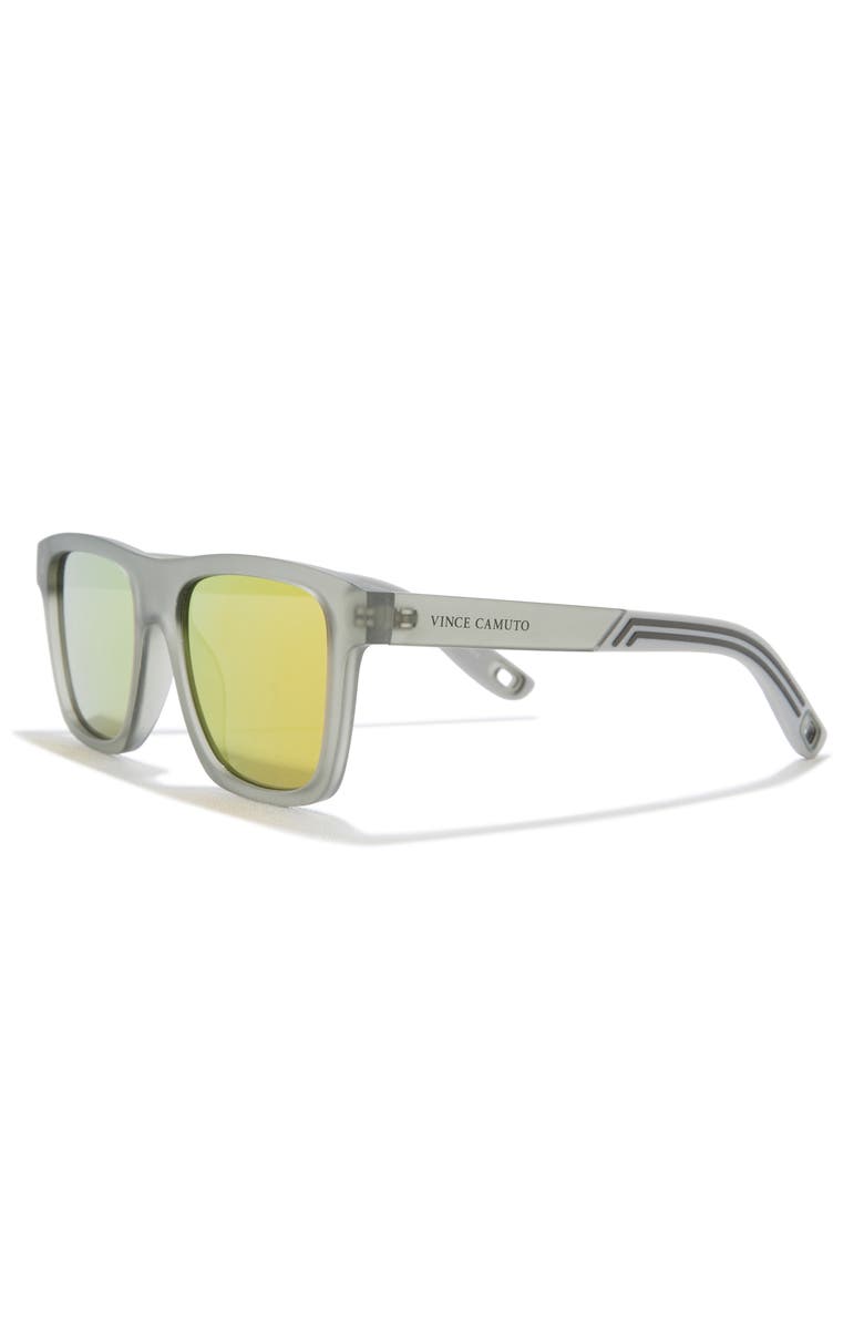 Vince Camuto 52mm Mirrored Square Sunglasses, Alternate, color, Matte Grey