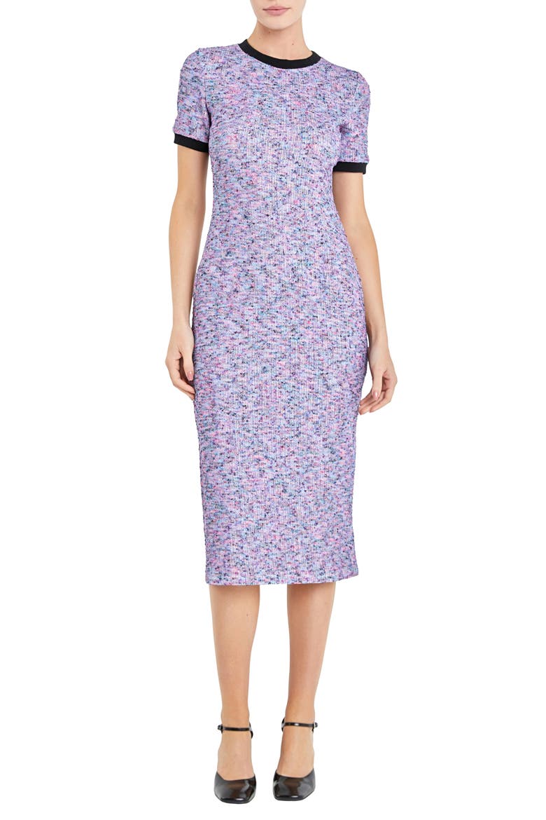 Rainbow Knit Midi Dress, Main, color, BLUE MULTI