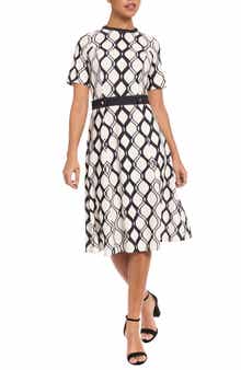 Side Tab Fit & Flare Dress