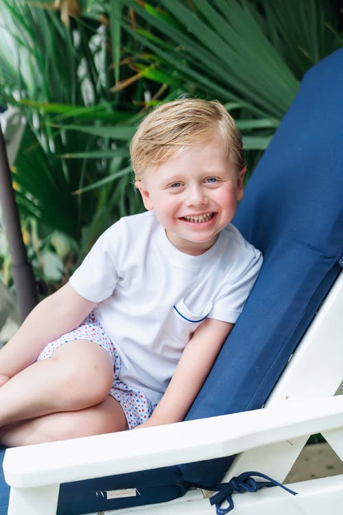 Lila And Hayes Walker Boys' Short Set In Star Spangled