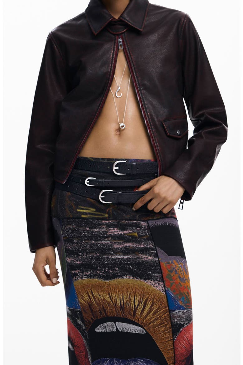 Graphic Maxi Skirt, Alternate, color, BLACK