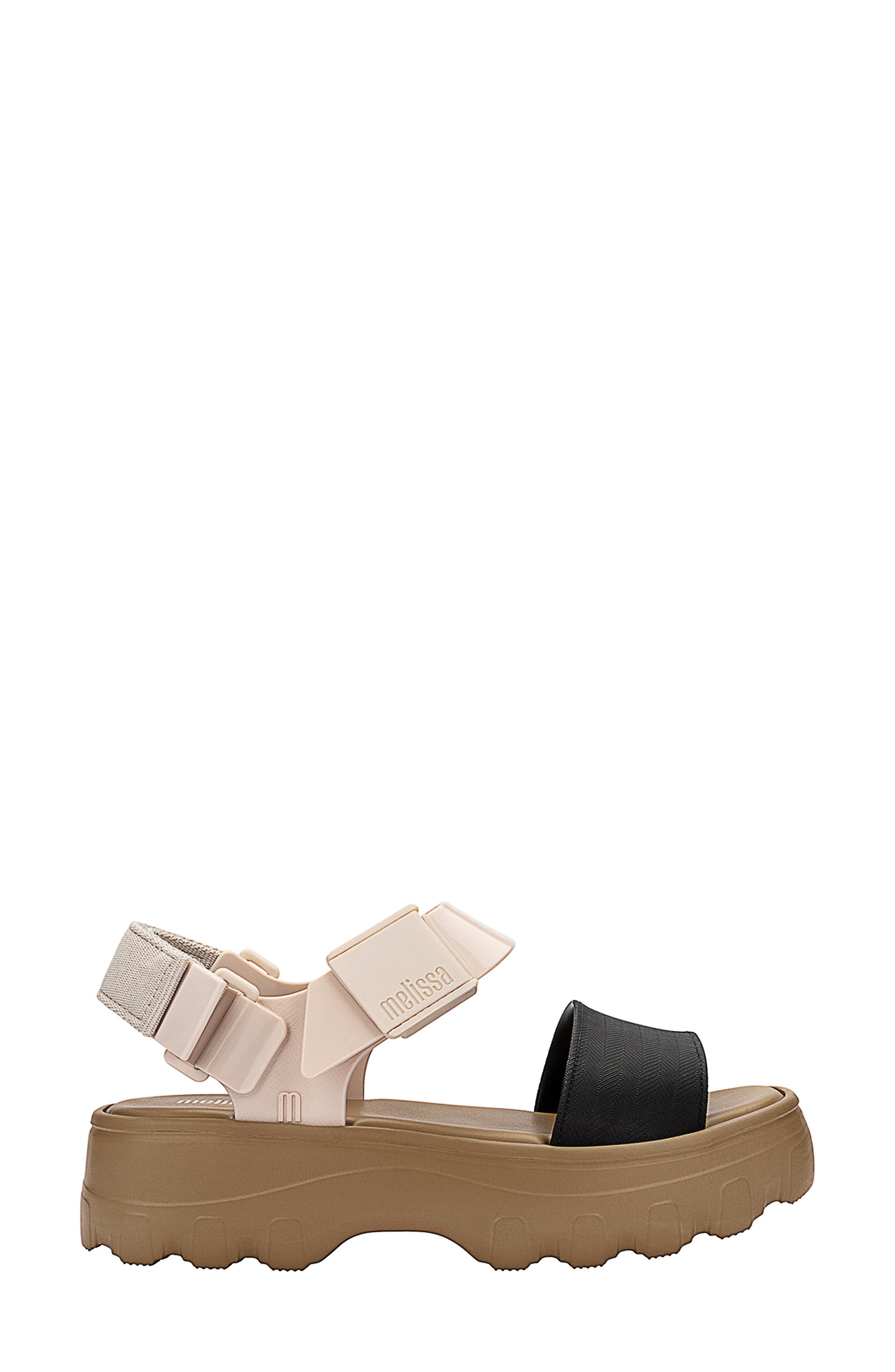 Kick Off Platform Sandal, Alternate, color, BEIGE/BLACK
