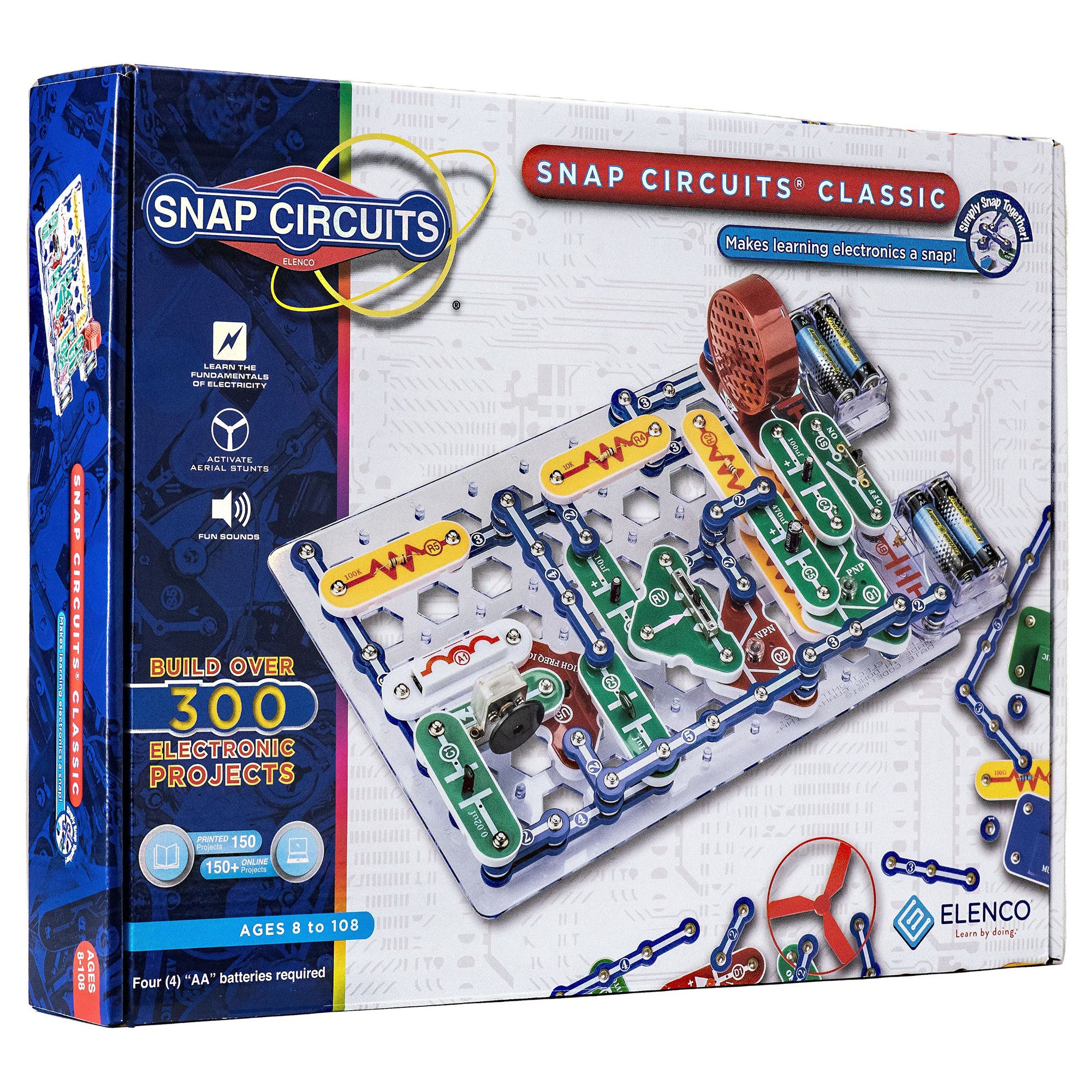 Elenco Snap Circuits Sc300, Kids Ages 8+ in Multicolored 