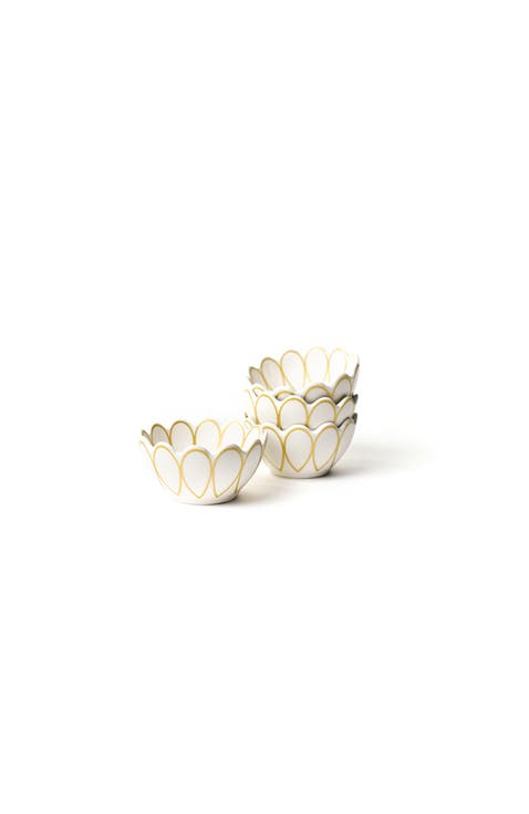 Deco Gold Scallop Dipping Bowl Set of 4