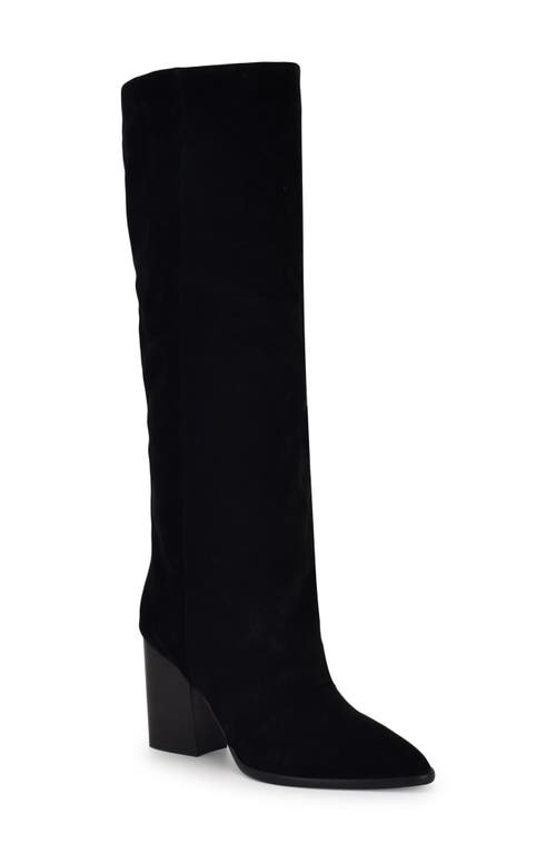 Nine West Chicke Pointed Toe Knee High Boot in Black 