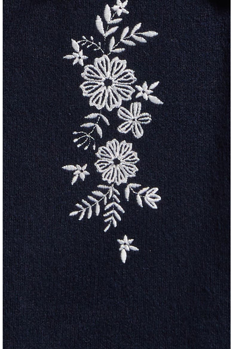 Kids' Embroidered Cardigan & Skirt Set, Alternate, color, NAVY
