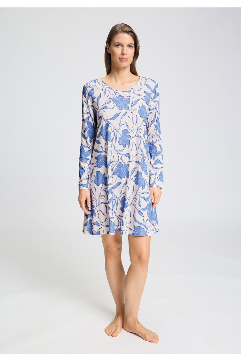 Sleep And Lounge Tencel and Cotton Nightgown, Alternate, color, Graceful Forms