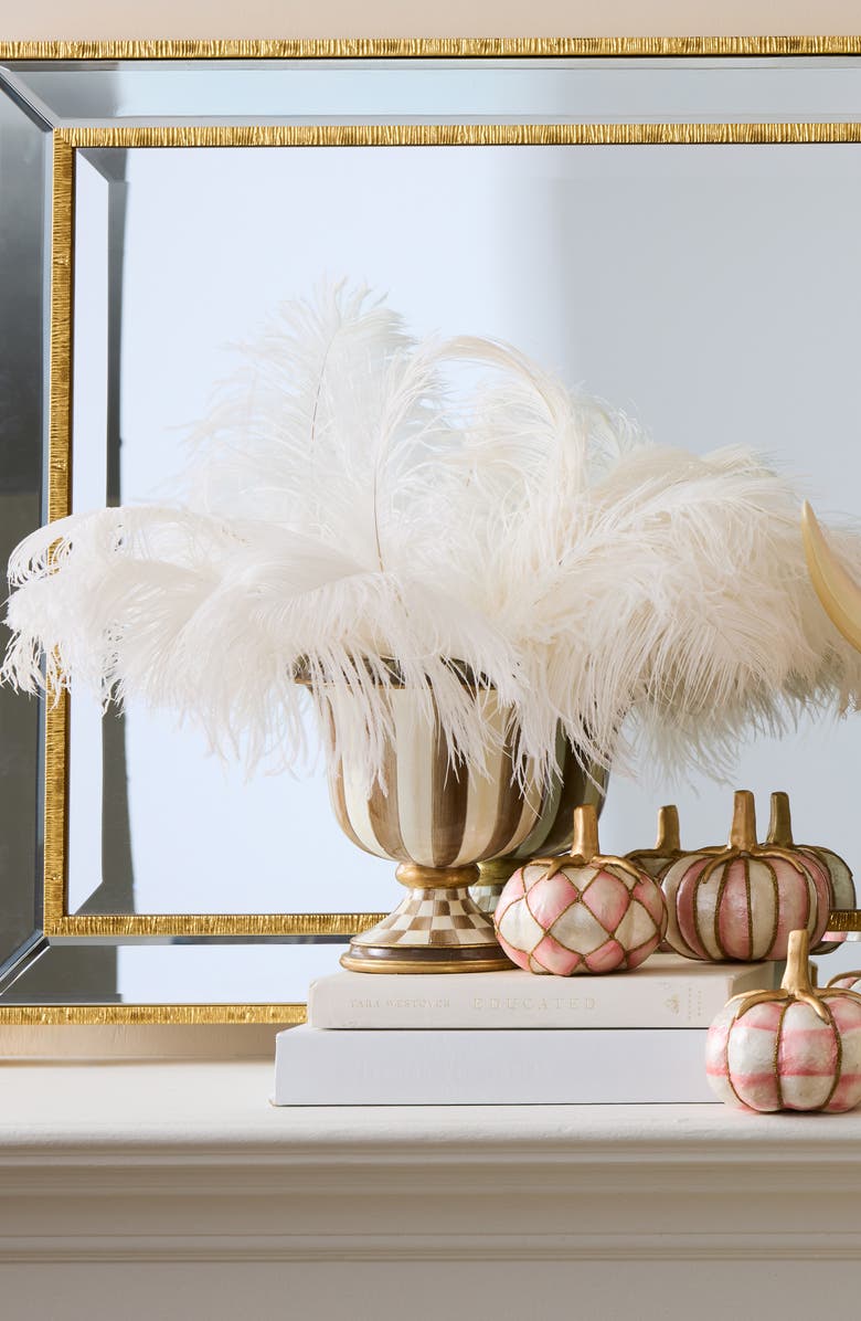 MACKENZIE CHILDS Mocha Stripe Tabletop Urn, Alternate, color, Mocha