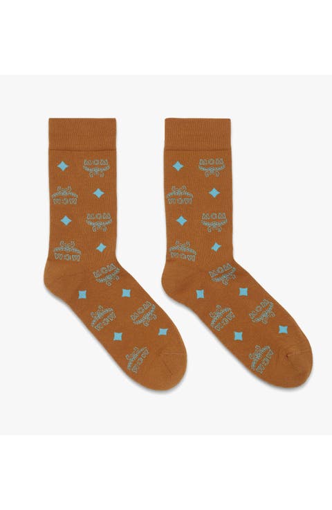 Monogram Knit Socks