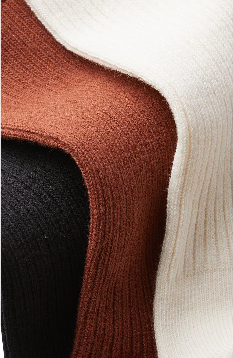 Cotton On Men's 3 Pack Easy Socks, Alternate, color, Bone Clay Black