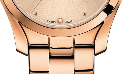 Tissot T-wave Bracelet Watch, 30mm In Rose Gold/cream/rose Gold