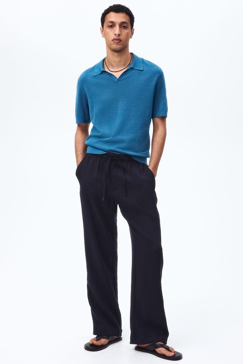 Regular Fit Silk-blend Polo Shirt, Alternate, color, Blue