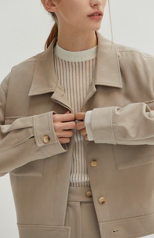 CRESCENT CRESCENT GABARDINE SHIRT JACKET 