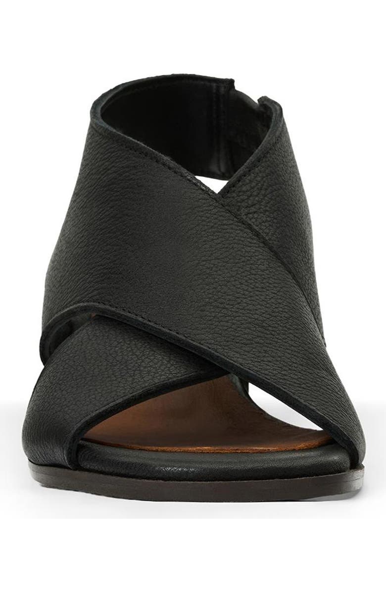 Aquatalia Dovera Weatherproof Sandal, Alternate, color, Black Pebbled Leather